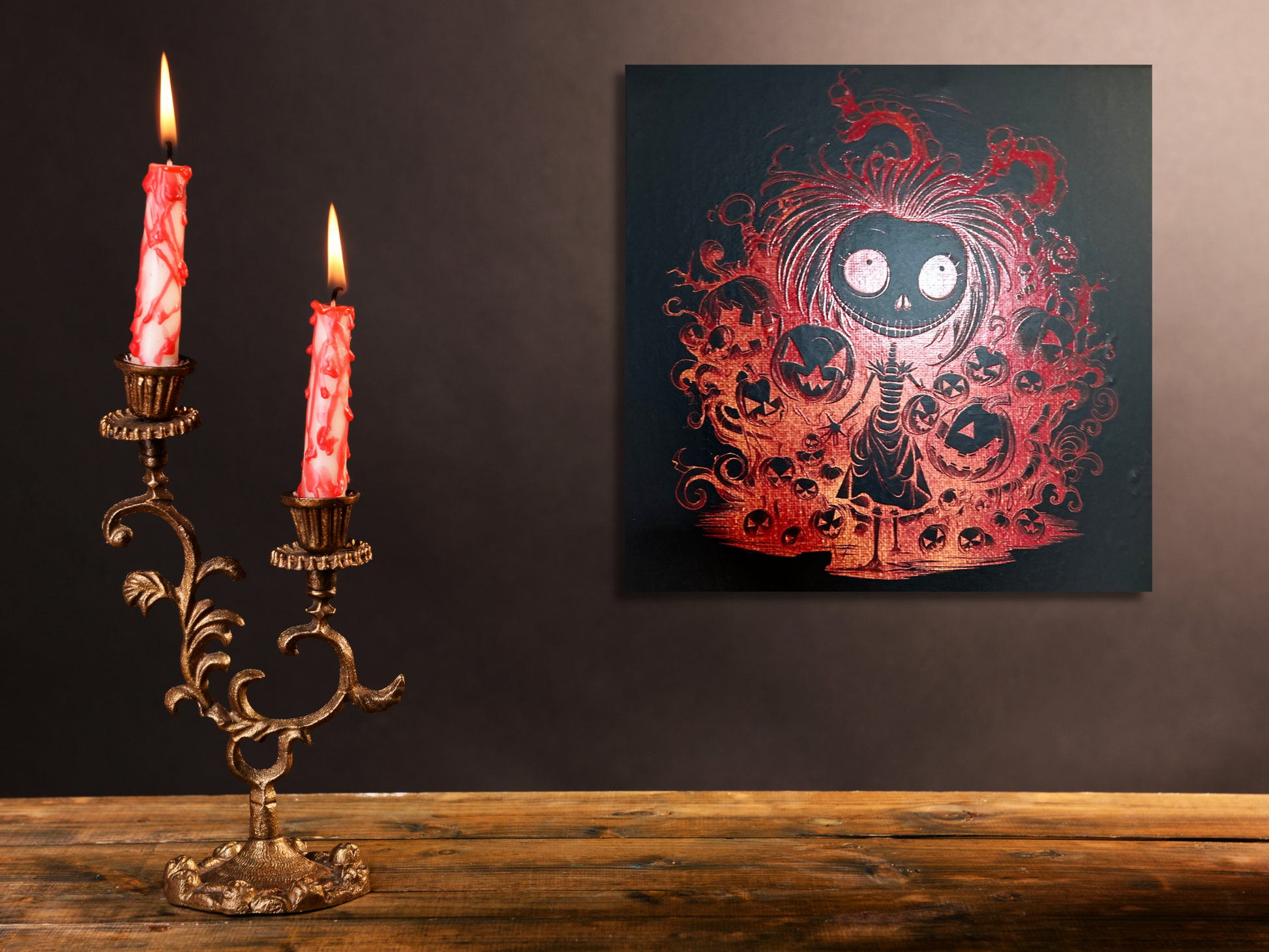 superbe toile pour Halloween personnalisable